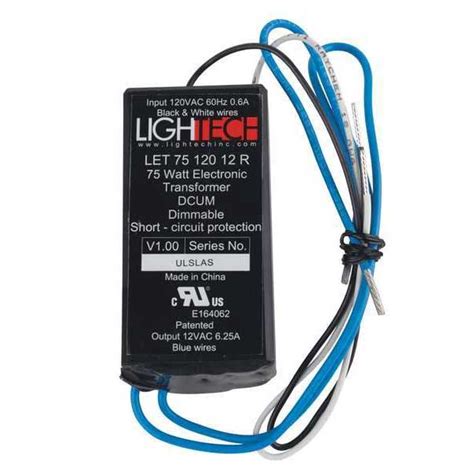 Let 75w R 12v Ac Dimmable Electronic Transformer By Lightech 66952