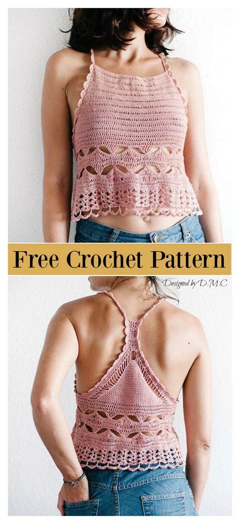 10 Free Crop Top Crochet Patterns For Summer Crochet Crop Top Pattern Crochet Top Pattern