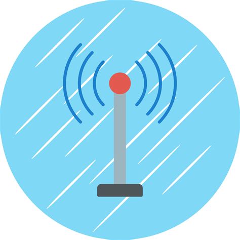 Antenna Flat Blue Circle Icon 42860112 Vector Art At Vecteezy