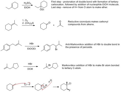 Solved Predict The Major Product Of Each Of The Reactions Shown Below