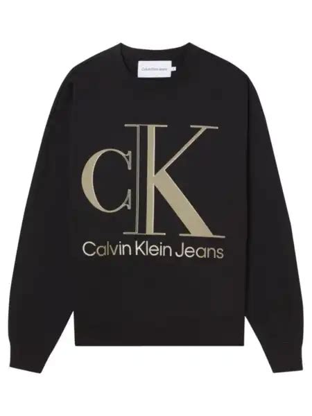 Calvin Klein Jeans High Shine Ck Instit Crew Neck