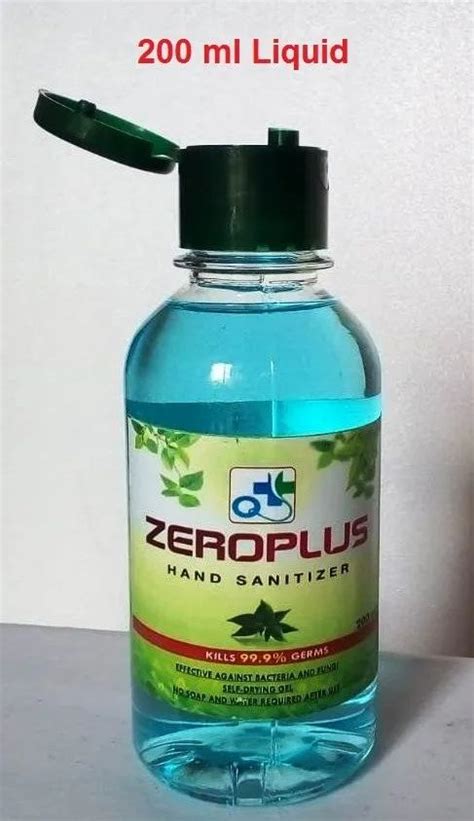 Zeroplus Hand Sanitizer WHO GMP FDA Approved 200 Ml Liquid At Best