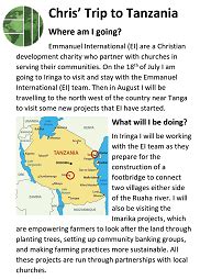 Chris Manktelow Tanzania Trip Leaflet Emmanuel International Uk