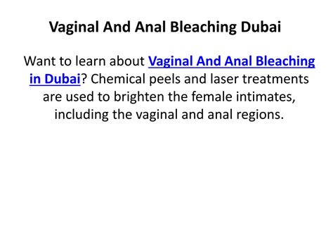 PPT Vaginal And Anal Bleaching Dubai PowerPoint Presentation Free