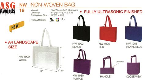 Non Woven Bag Nw19 Asg Awards