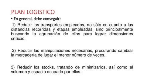 Objetivos De La Logistica