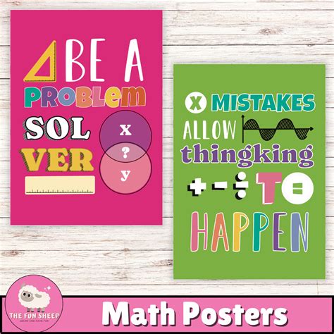 Math Posters | Math Classroom Wall Décor Mathematics Puns bulletin ...