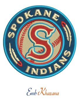 Spokane Indians Logo embroidery design for digital download pes file ...