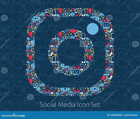 Instagram Social Media Icons Editorial Image - Illustration of ...