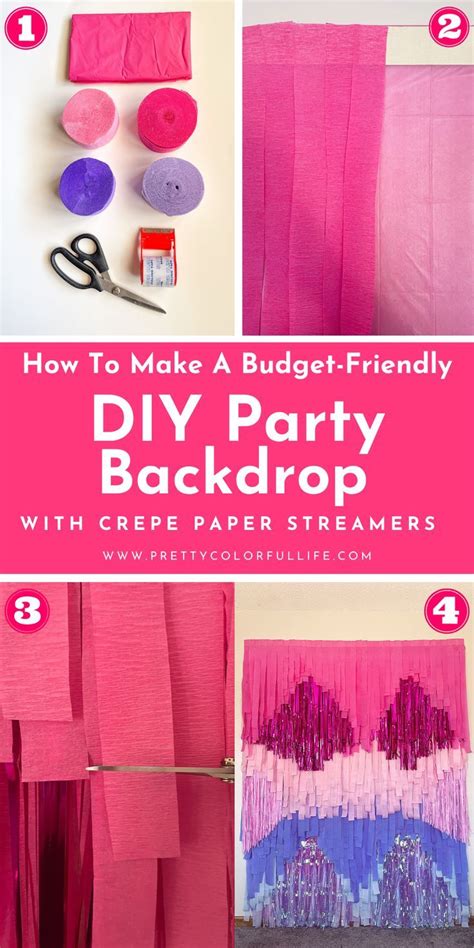 DIY Party Backdrop: How To Make an Easy Party Backdrop On a Budget ...