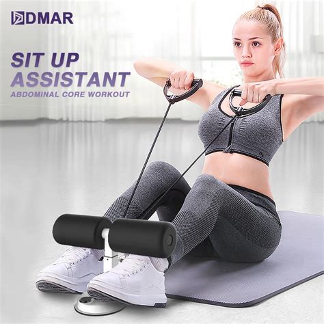 Sit Up Assistant Abdominal Core Workout Fitness Adjustable Sit Ups Exercise Equipment Portable ...