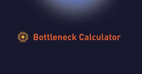 PC Bottleneck Calculator - Professional Hardware Performance Testing Tool