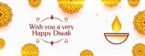 Happy Diwali Wishes Banner With Decorative Indian Elements 37759121