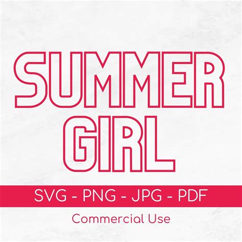 Summer Girl Svg Cut File Clipart Sublimation T For Summer Lover