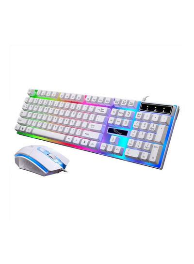 High Quality G Wired Led Gaming Keyboard With Mouse Set White Price