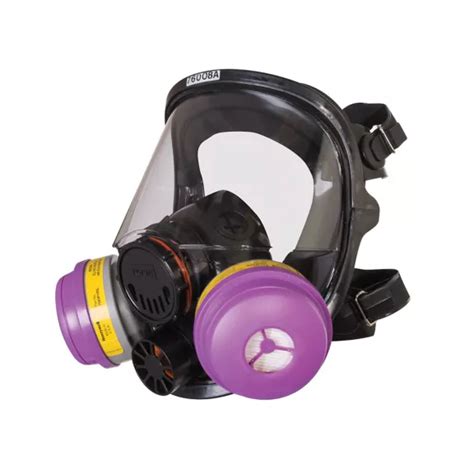 Full Face Respirator Silicone Hook And Loop 5 Point Threaded Ml