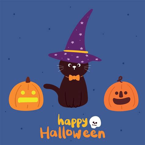 cute hand drawing halloween card 12606253 Vector Art at Vecteezy