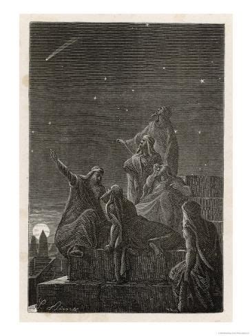 'Astronomer-Priests of Chaldea Observe Stars from the Tower of Babylon ...