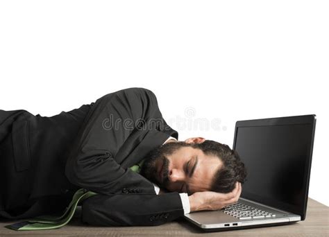 Workload Businessman Sleeping Stock Image Image Of Delusion