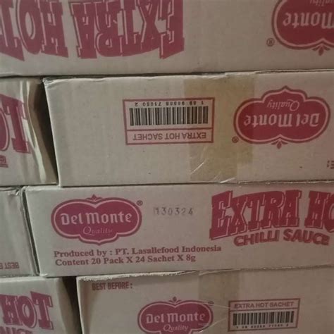 Promo Delmonte Saos Sambal Extra Hot Sachet Stick 1 Dus Isi 20 Pak X 24 Stik Diskon 23 Di