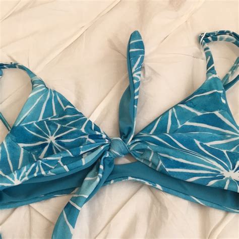 Rvca Swim Rvca Painted Blade Blue Reversible Bikini Set Poshmark