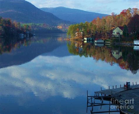 Lake Lure Nc In Autumn Photograph by Kathy Budd