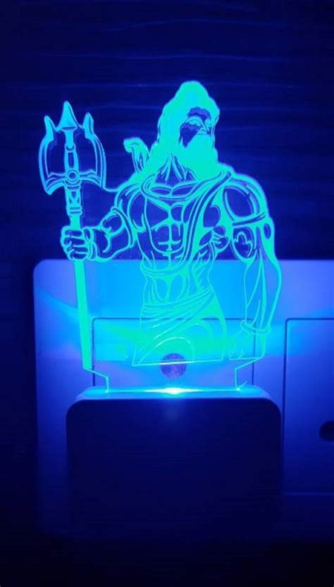 Vagalleryking Modern Contemporary Parshuram Ji 3d Illusion Acrylic Led Night Lamp For