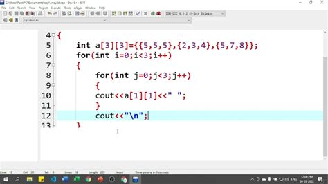 Two Dimensional Array D Array With Program Example C Programming