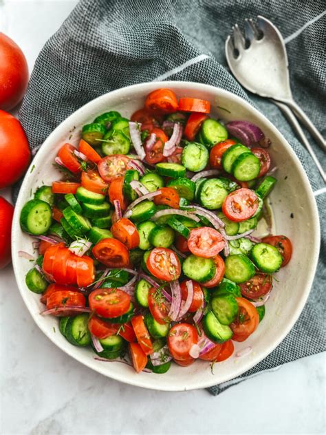 Cucumber And Tomato Salad With Onions Food Faith Fitness