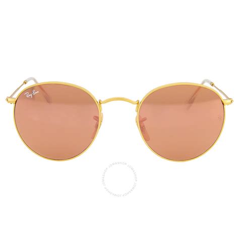 Ray Ban Round Flash Lenses Copper Unisex Sunglasses Rb3447 112z2 50