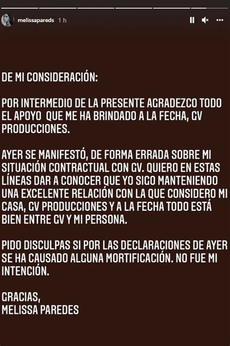 Gisela Valcárcel Le Responde A Melissa Paredes Tras Disculparse Con