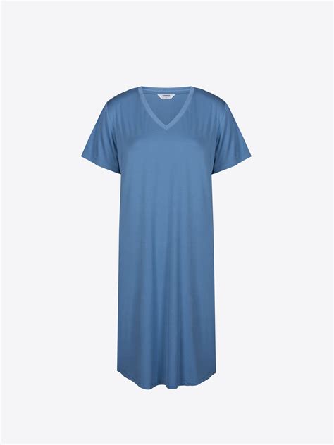 Charlie Kort Rmet Natkjole Morning Blue Kr Change Lingerie