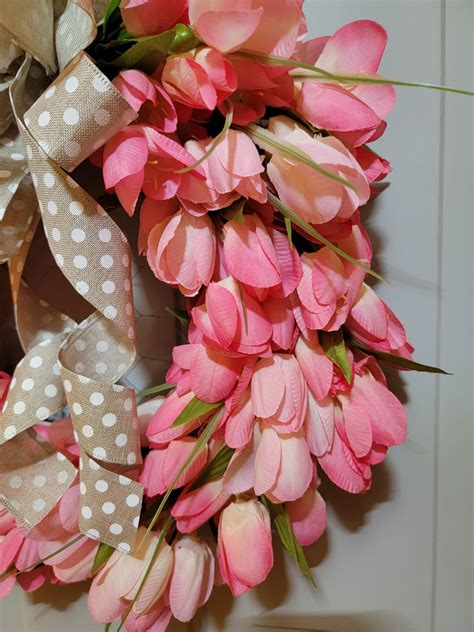 Bunny Tulip Grapevine Bunny Wreath Tulip Wreath Spring Tulip Wreath