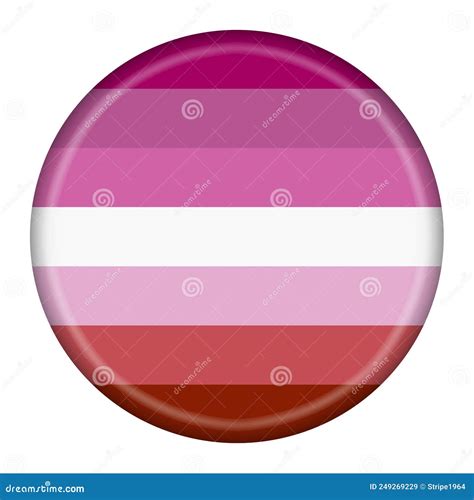 Lesbian Gay Pride Flag Button D Illustration With Clipping Path Stock Illustration