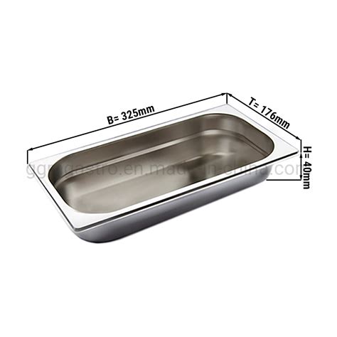 NSF Standard Size Stainless Steel Gastronorm Food Container Gn Pan