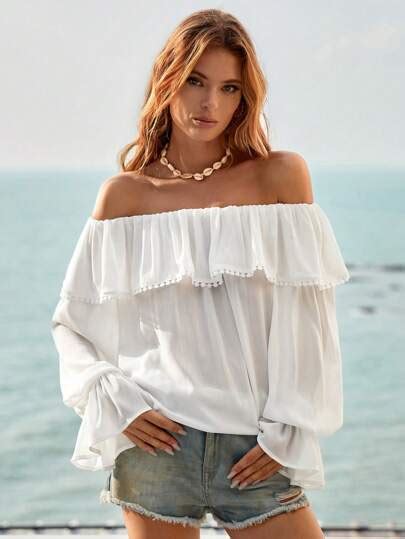 Search Off Shoulder Top Shein Uk