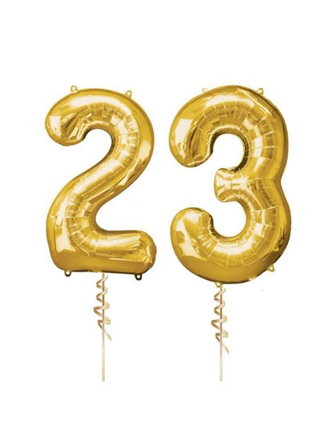 Воздушные шарики цифры Мосшар "23", цвет золото, 30 см - купить в ...