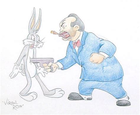 Virgil Ross Drawing Of Bugs Bunny And Edward G Robinson Edward G