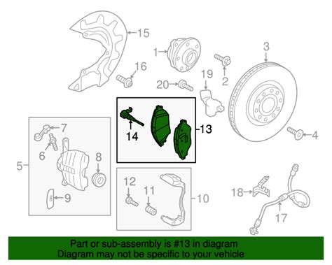 5Q0-698-151-K - Brake Lining Front 2015-2020 Audi S3 | Audi OEM Parts