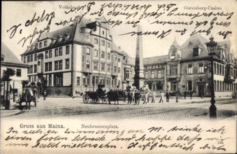 Ansichtskarte Postkarte Mainz Am Rhein Neubrunnenplatz Akpool De