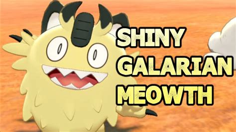 Shiny Galarian Meowth Youtube