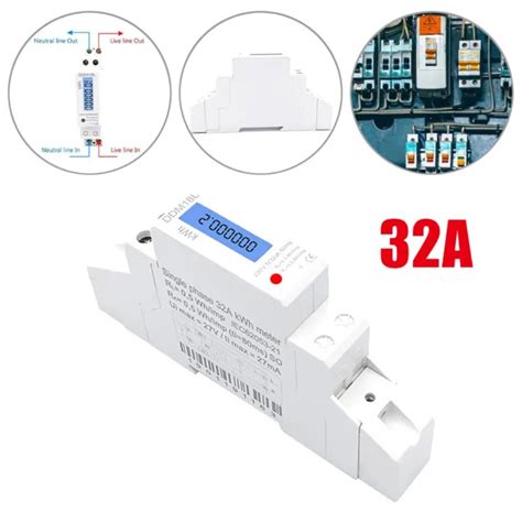 LCD SINGLE PHASE Energy Meters Din Rail Electricity Power Consumption