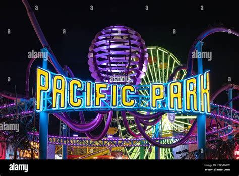 Pacific Park at Night Stock Photo - Alamy