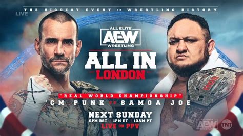 Aew All In 2023 Match Card And Predictions