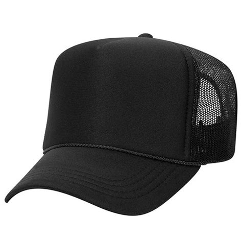 Toptie 5 Panel Mid Crown Mesh Back Trucker Hat Snapback Hat With Braid