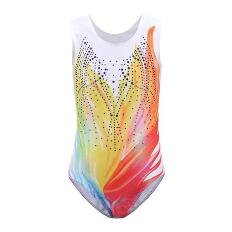 Gymnastics Leotards For Girls Color Gradient Sparkly Tank Leotard