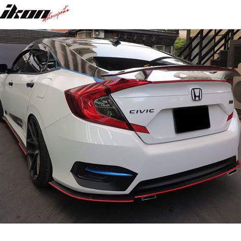 16 17 Civic 10th Gen Sedan IKON Style Trunk Spoiler ABS AST U 001