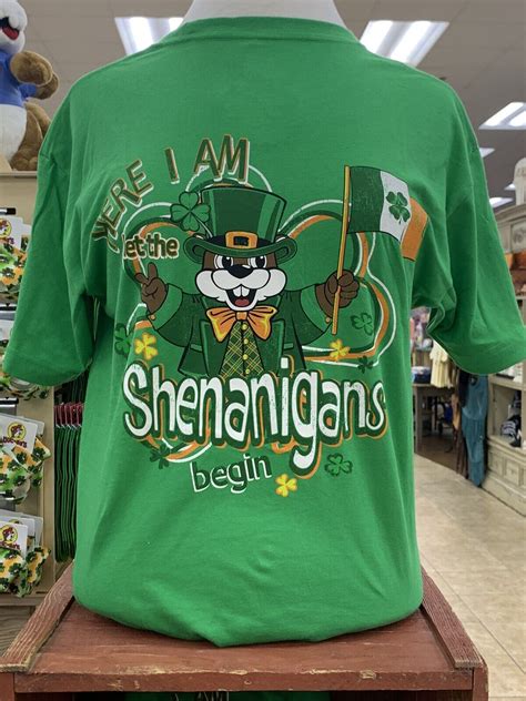 Buc Ees St Patricks Day T Shirt Let The Shananigans Begin Green Sm