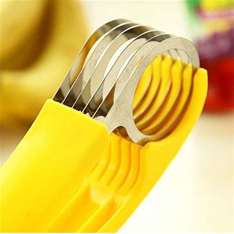 Stainless Steel Banana Cutter Fruit Vegetable Sausage Slicer Salad