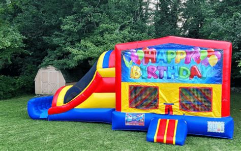 Happy Birthday Module Bounce House With A DRY Slide Bounce House